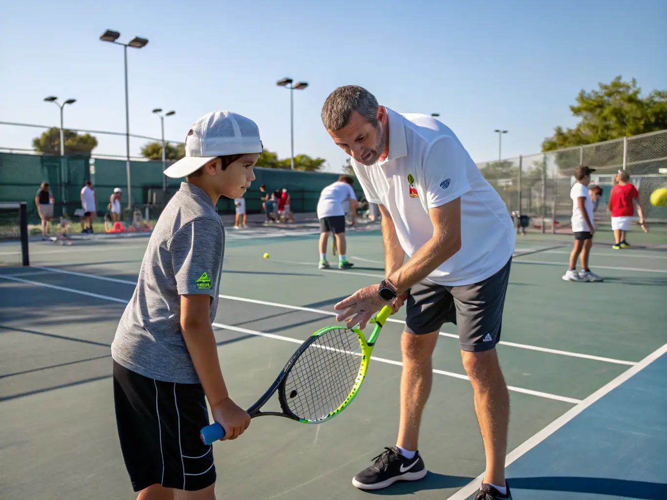 A JBB coach providing personalized boules training to a member, focusing on technique and strategy.